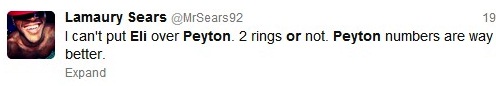 @MrSears92 likes Peyton over Eli