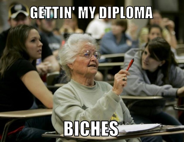 Grandma Diploma Funny Meme