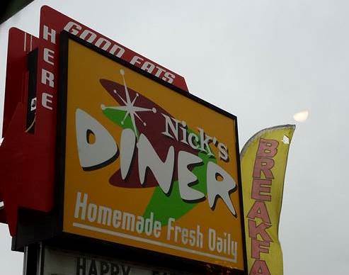 Denver and More Nicks Diner Exterior