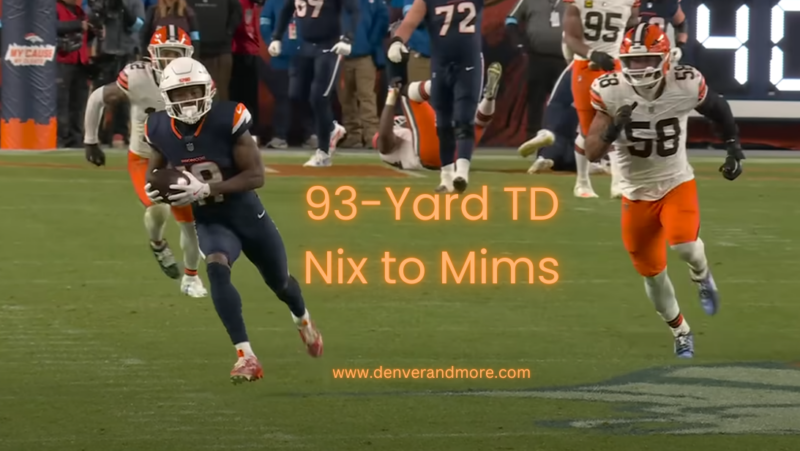 93 Yard TD Nix to Mims