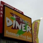 Denver and More Nicks Diner Exterior sign